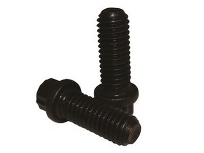 3/8-16 X 1" 12-POINT FLANGE CAP SCREW PLAIN FINISH