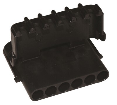 6-CAVITY CONNECTOR SHROUD SHELL FOR FEMALE TERMINAL