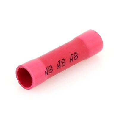 RED 20-18 GAUGE VINYL INSULATED BUTT CONNECTOR