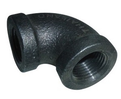 1" N.P.T. 90* ELBOW BLACK IRON PIPE FITTING SCHEDULE 40