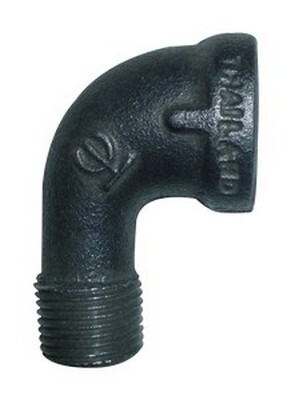 1/2" N.P.T. STREET 90* ELBOW BLACK IRON PIPE FITTING SCHEDULE 40