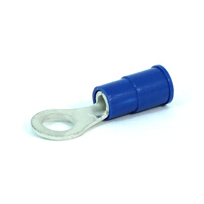 BLUE 16-14 GAUGE VINYL CONNECTOR WITH 1/4" RING