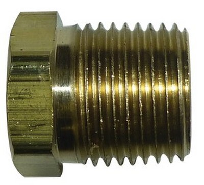 1/2" N.P.T. MALE X 1/4" N.P.T. FEMALE BUSHING BRASS FITTING (3220-8-4)