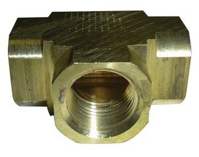 1/4" N.P.T. FEMALE TEE PIPE FITTING BRASS (3700-4)