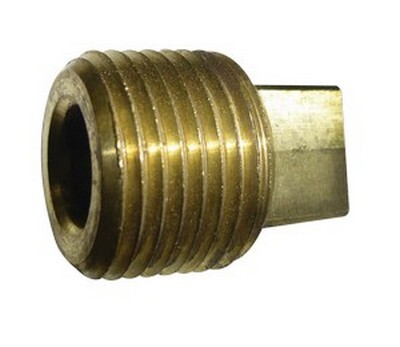 3/8" N.P.T. SQUARE PIPE PLUG BRASS FITTING (3151-6)