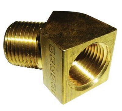 1/4" N.P.T. 45* STREET ELBOW FITTING BRASS (3350-4)