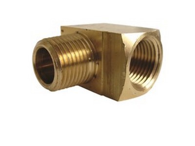 1/4" N.P.T. TO 1/8" N.P.T. REDUCING 90* STREET ELBOW FITTING BRASS (3400-4-2)