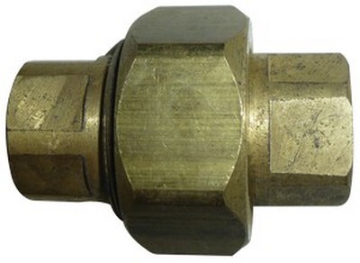 1/2" N.P.T. FEMALE HEX UNION BRASS FITTING (3250-8)