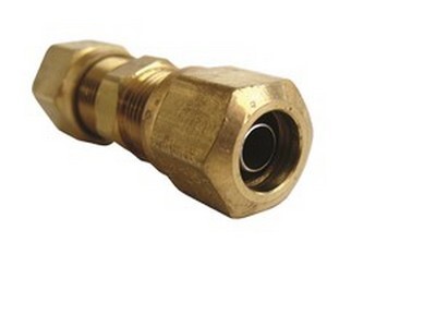 3/8" D.O.T. AIR BRAKE COMPRESSION UNION  FOR NYLON TUBING BRASS FITTING (1462-6)