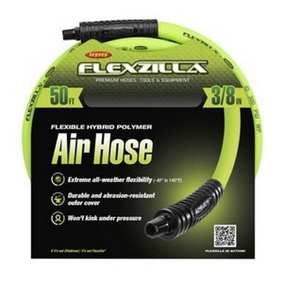 1/2" X 50' PREMIUM FLEXZILLA AIR HOSE ASSEMBLY WITH 1/2" N.P.T. MALE ENDS