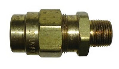 3/8" D.O.T. AIR BRAKE X 1/4" N.P.T. CONNECTOR BRASS FOR H338 HOSE