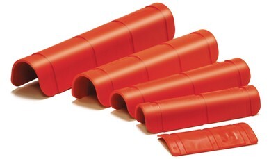 3.25" WIDE X 6.00" LONG HOSE PROTECTOR WEAR SHIELD-ORANGE