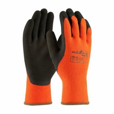 LARGE THERMAL ORANGE ACRYLIC TERRY GLOVE 1 PAIR