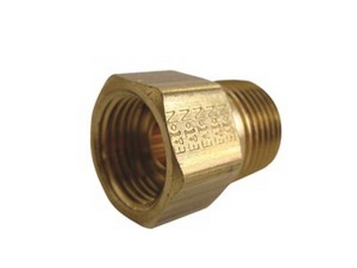 3/8" INVERTED FEMALE X 1/8" N.P.T. MALE CONNECTOR BRASS FITTING (202-6-2)
