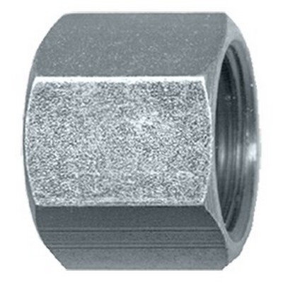 3/4" TUBE JIC 37* FLARE CAP NUT STEEL ZINC PLATED