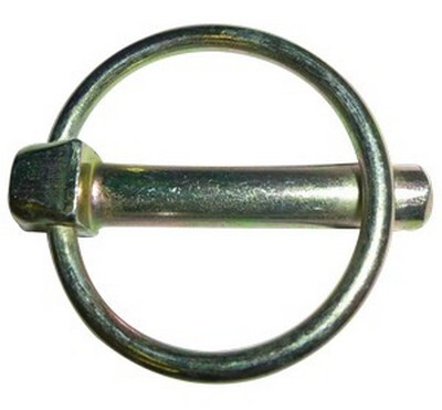 7/16" O.D. X 1-3/4" LONG LYNCH PIN WITH RING YELLOW ZINC