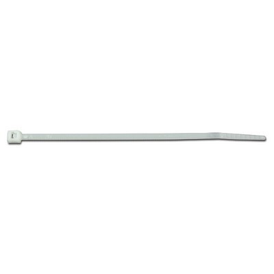 7" WHITE NYLON 50LBS CABLE TIE USA MADE 100 PIECE PACKAGE