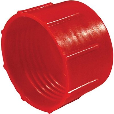 5/16" TUBE SIZE JIC 37* FLARE CAP FITTING RED PLASTIC