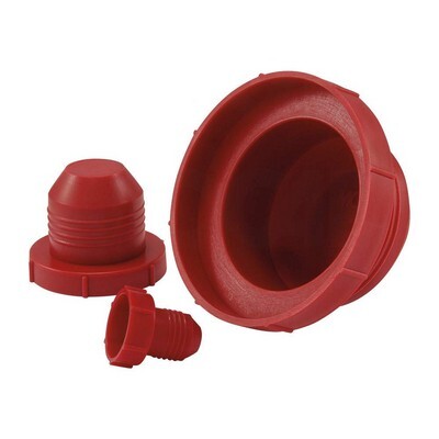 5/8" TUBE SIZE JIC 37* FLARE PLUG FITTING RED PLASTIC