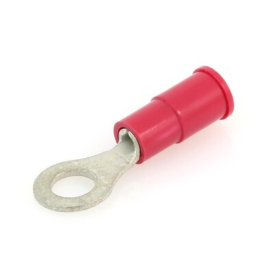 RED 8 GAUGE NYLON CONNECTOR WITH 1/4" RING