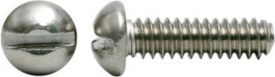 1/4-20 X 3/4" STAINLESS STEEL SLOTTED ROUND HEAD M/S 18-8(304)