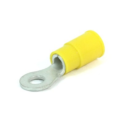 YELLOW 12-10 GUAGE VINYL CONNECTOR WITH #10 RING