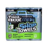 TOOL BOX BLUE SHOP TOWELS 60 COUNT ROLL 3-PACK