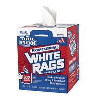 TOOL BOX WHITE RAGS CENTER PULL BOX 200 COUNT