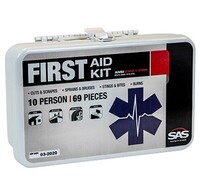 SAS 10-PERSON FIRST AID KIT IN METAL CASE