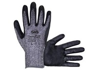 LARGE ARAMID YARN GLOVE, NITRILE PALM, HEAT & CUT RESISTANT 1 PAIR