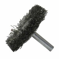 1-1/2" X .012" WIRE SIZE RADIAL CRIMPED CONCAVE WIRE WHEEL BRUSH WITH 1/4" SHANK CARBON STEEL