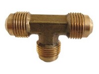 1/4" TUBE SIZE 45* FLARE UNION TEE BRASS FITTING (44-4)