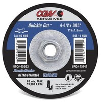 9" X 1/16" X 5/8-11 CGW REINFORCED ZIRCONIA AO CUT-OFF WHEEL TYPE 27