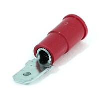 RED 20-18 GUAGE VINYL INSULATED .187" BLADE MALE CONNECTOR