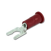 RED 20-18 GAUGE NYLON CONNECTOR WITH #10 SPADE