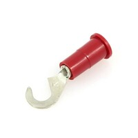RED 20-18 GUAGE VINYL CONNECTOR WITH #6 HOOK