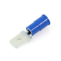 BLUE 16-14 GUAGE VINYL .187" BLADE MALE CONNECTOR