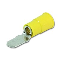 YELLOW 12-10 GUAGE VINYL INSULATED .250" BLADE MALE CONNECTOR