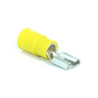 YELLOW 12-10 GUAGE VINYL INSULATED .250" BLADE FEMALE CONNECTOR