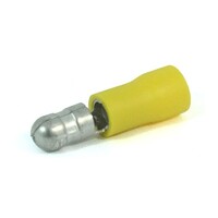 YELLOW 12-10 GUAGE VINYL INSULATED .157" MALE BULLET CONNECTOR