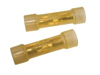 YELLOW 12-10 GUAGE NYLON .157" DOUBLE FEMALE BULLET CONNECTOR
