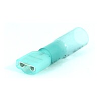 BLUE 16-14 GAUGE CRIMP & SEAL HEAT SHRINK .250" BLADE FULLY INSULATED FEMALE CONNECTOR