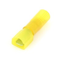 YELLOW 12-10 GAUGE CRIMP & SEAL HEAT SHRINK .250" BLADE FULLY INSULATED MALE CONNECTOR