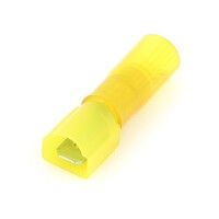 YELLOW 12-10 GAUGE CRIMP & SEAL HEAT SHRINK .250" BLADE FULLY INSULATED MALE CONNECTOR