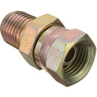 1/4" N.P.T. MALE X 1/4" N.P.T. FEMALE SWIVEL ADAPTER STEEL ZINC PLATED