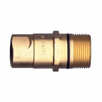 1" N.P.T. VALVED HYDRAULIC NIPPLE BRASS FITTING