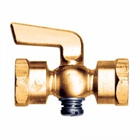 1/8" N.P.T. FEMALE TO FEMALE PIPE SHUT-OFF FITTING BRASS (6804)