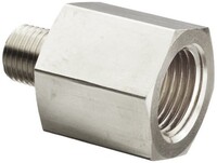 1/4-28 SAE MALE X 1/8" N.P.T. FEMALE STRAIGHT ZERK FITTING ADAPTER ZINC PLATED