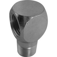 1/4-28 SAE MALE X 1/8" N.P.T. FEMALE 90* ZERK FITTING ADAPTER ZINC PLATED