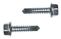 #8 X 1/2" STAINLESS STEEL HEX WASHER HEAD SELF-DRILLING SCREW 410